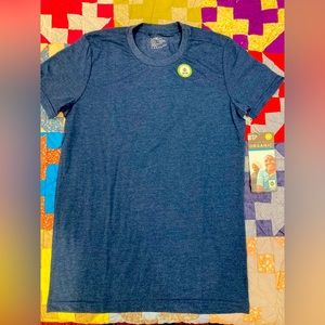 Pact Men’s Heather Blue Organic T-Shirt sz M